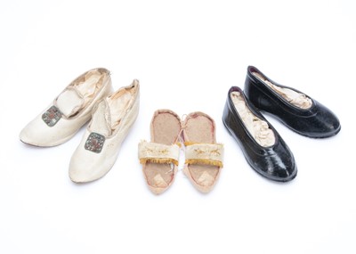 Lot 1003 - Three pairs of doll’s shoes