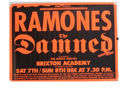 Lot 389 - Ramones / Damned Concert Poster