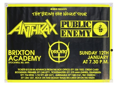 Lot 391 - Anthrax / Public Enemy Concert Poster