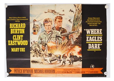 Lot 399 - Where Eagles Dare (1968) UK Quad poster