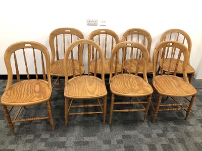 Lot 343 - A mixed set of bleached wood chairs