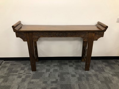 Lot 346 - A 20th century Chinese hardwood alter table