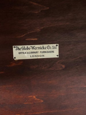 Lot 347 - A Globe Wernicke & Co. stained oak stackable bookcase