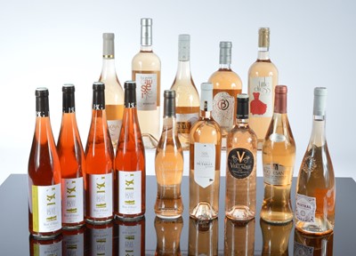 Lot 50 - Fourteen bottles of French Rosé wine