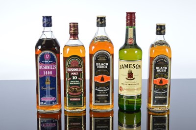 Lot 90 - Five bottles of Irish Whiskey