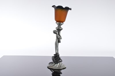 Lot 114 - An Art Deco style spelter figural lamp base