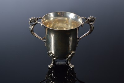 Lot 171 - A George V silver twin handled pot by MR