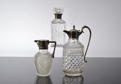 Lot 178 - Three cut glass decanters