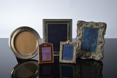 Lot 182 - Five silver mounted photograph frames