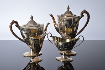 Lot 184 - A c1930s silver plated four piece tea set by Frederick Elkington