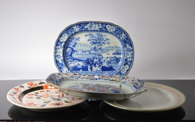 Lot 193 - Four Victorian large pottery serving dishes