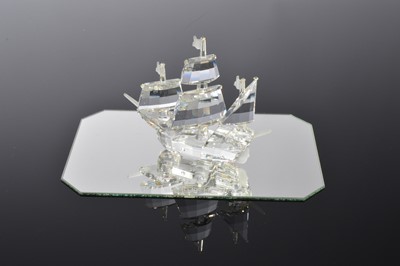 Lot 195 - A Swarovski Crystal sculpture of a Galleon