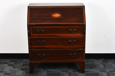 Lot 371 - An Edwardian mahogany and inlaid bureau