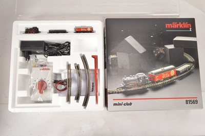 Lot 2 - Marklin Mini Club Z Gauge Steam Freight Starter Set