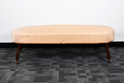 Lot 373 - An Edwardian upholstered shaped long stool