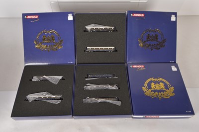 Lot 23 - Arnold Exclusive N Gauge Venice Simplon Orient Express Coach Packs (3)