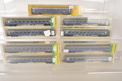 Lot 28 - Minitrix N Gauge German Coaches (9)