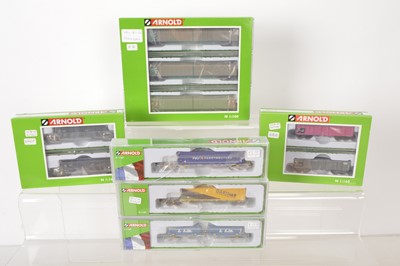 Lot 31 - Arnold N Gauge Continental Freight Cars (6)