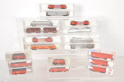 Lot 33 - Fleischmann and Roco N Gauge Continental Freight Cars Includes a Group of DB Cargo Examples (18)