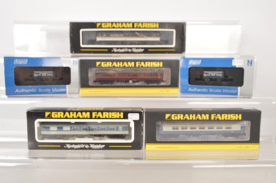 Lot 37 - N Gauge British Outline Diesel Locomotive and Rolling Stock (6)