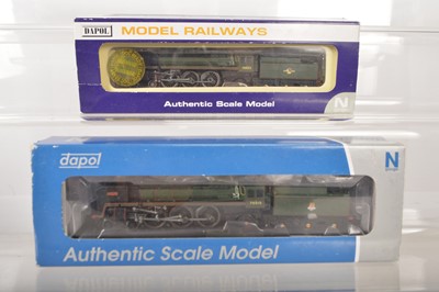 Lot 44 - Dapol N Gauge BR Britannia Steam Locomotives and Tenders (2)