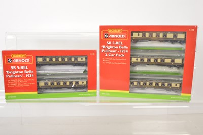 Lot 81 - Arnold N Gauge Brighton Belle Pullman Two Car Set 1934 and Three Car Pack