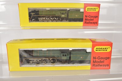 Lot 85 - Hornby Minitrix N Gauge BR Steam Locomotives and Tenders (2)