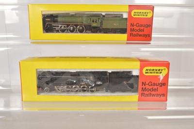 Lot 86 - Hornby Minitrix N Gauge BR Steam Locomotives and Tenders (2)