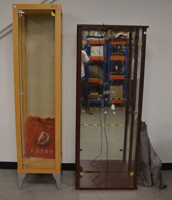 Lot 381 - Two wooden and glass display cabinets