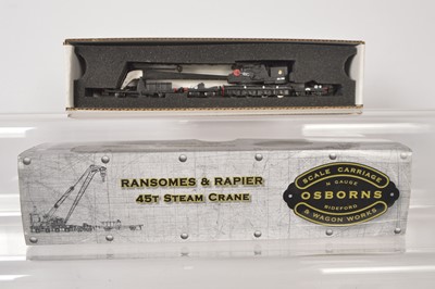 Lot 98 - Osborns Scale Carriage & Wagon Works N Gauge Ransomes & Rapier Crane