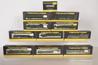 Lot 106 - Graham Farish by Bachmann N Gauge BR (SR) Bullied Coaches and Horse Box (11)