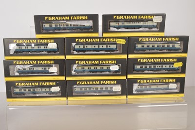 Lot 109 - Graham Farish by Bachmann N Gauge BR Blue Grey Coaches (11)