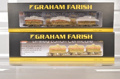 Lot 122 - Graham Farish N Gauge Limited Edition Bachmann Collectors Club War Office Triple Tank Wagon Packs (2)