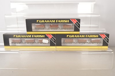 Lot 134 - Graham Farish N Gauge Triple Weathered Vent Van Packs (3)