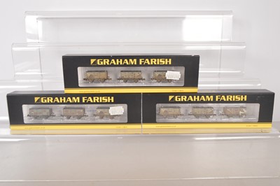 Lot 138 - Graham Farish N Gauge Triple Weathered Mineral Wagon Packs (3)