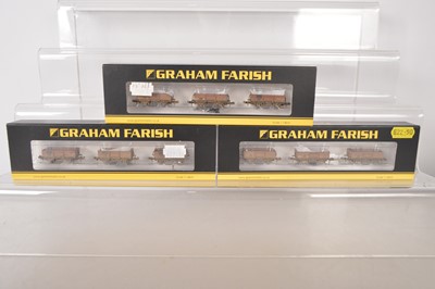 Lot 139 - Graham Farish N Gauge Triple Weathered Open Wagon Packs (3)