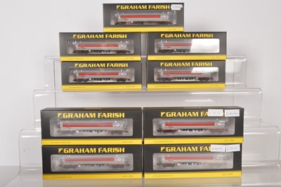 Lot 145 - Graham Farish by Bachmann N Gauge  ESSO Bogie Tank Wagons (9)