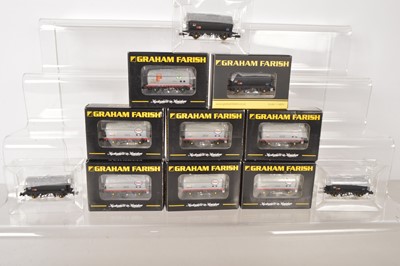 Lot 154 - N Gauge Graham Farish by Bachmann TTA Fuel Tank Wagons (11)