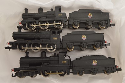 Lot 180 - Unboxed N Gauge Union Mills BR Steam Locomotives with Tenders (3)