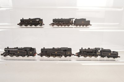 Lot 181 - Unboxed N Gauge Bachmann BR Steam Locomotives (5)