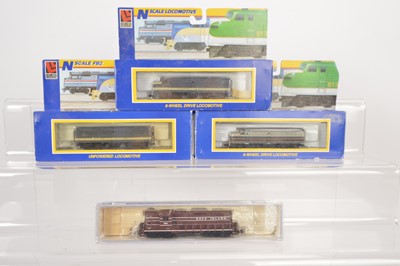 Lot 196 - American N Gauge Life Like Trains Diesel Locomotives (4)