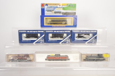 Lot 197 - American and Japanese N Gauge Diesel Locomotives and Tank Wagons (7)