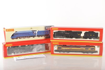 Lot 241 - Hornby and Tri-ang 00 Gauge boxed BR and LMS and LNER Steam Locomotives and Tenders one with DCC Sound (3)