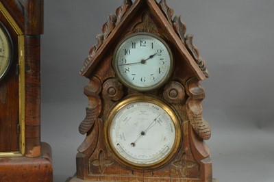 Lot 94 - Three wooden cased clocks