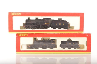 Lot 264 - Hornby (China) 00 Gauge Boxed LMS lined red black Steam Locomotives and Tenders (2)