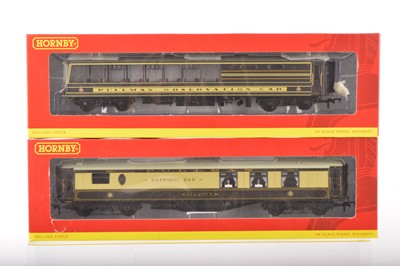 Lot 276 - Hornby 00 Gauge Boxed Pullman chocolate and cream Observation Car and Daffodil Bar (2)