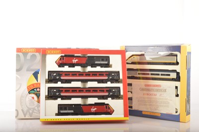 Lot 278 - Hornby HO/00 Gauge Boxed Eurostar and Virgin HST Train Packs (2)