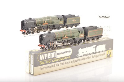 Lot 312 - Pair of Wrenn 00 Gauge boxed BR green West Country Class Locomotives and Tenders (2)