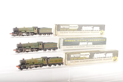 Lot 316 - Wrenn 00 Gauge boxed green Castle Class Locomotives and Tenders (3)