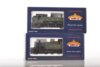 Lot 343 - Bachmann 00 Gauge boxed GWR green Tank Locomotives (2)